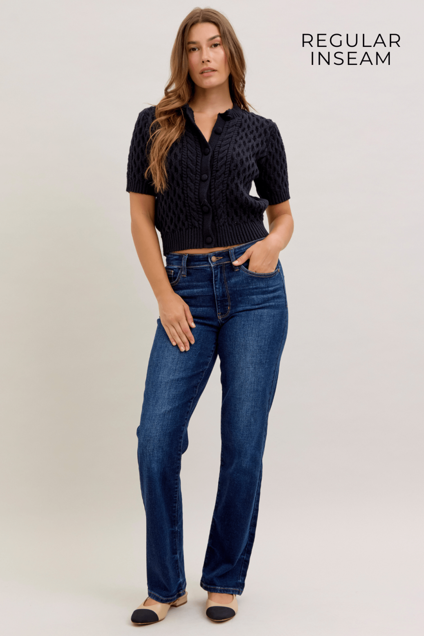 Judy Blue MR Straight Jeans (S - R - L INSEAM) - Blush & Cactus