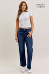 Judy Blue MR Straight Jeans (S - R - L INSEAM) - Blush & Cactus