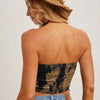 Paisley Satin Bandana Tube Top