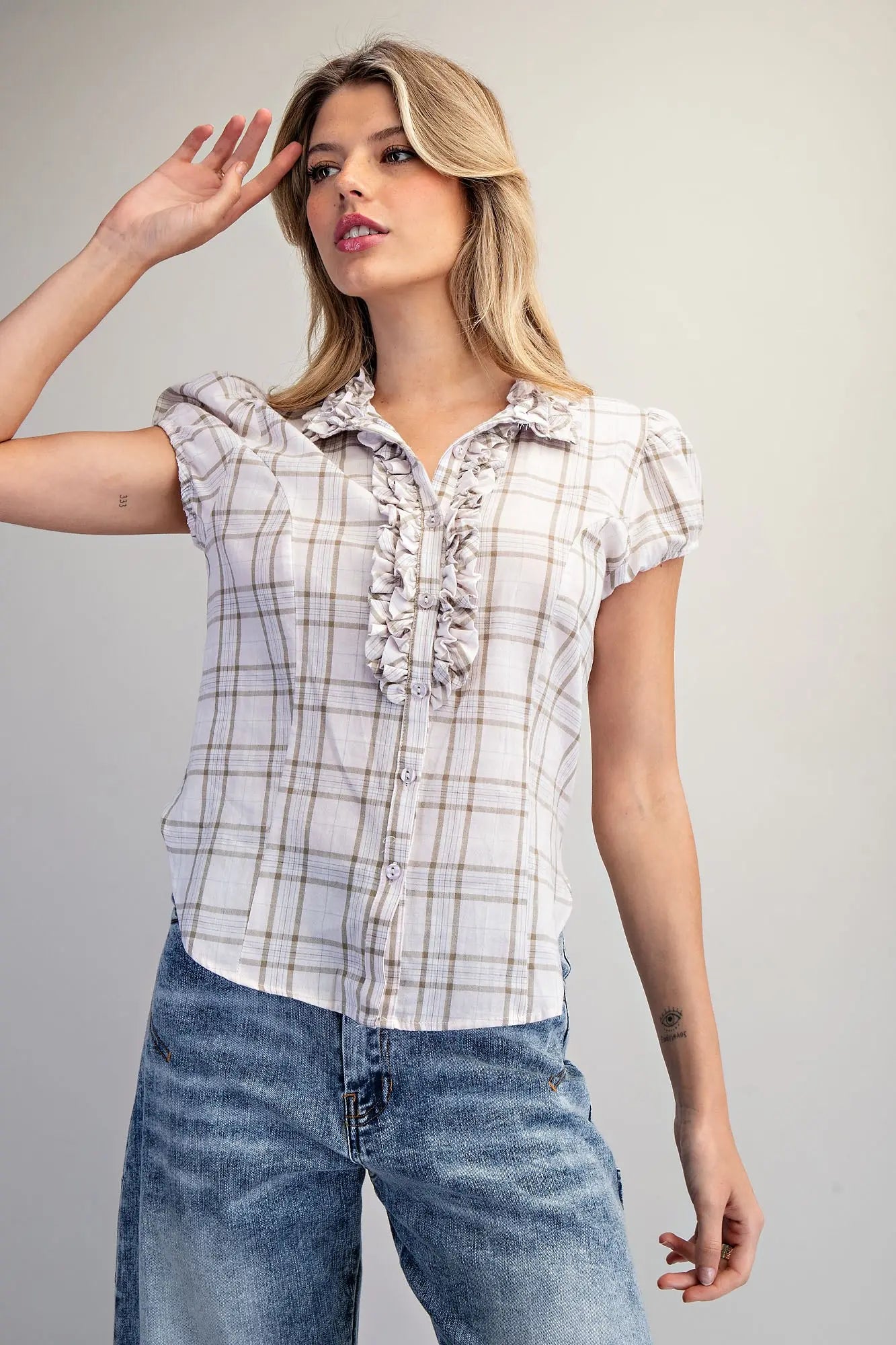 Easy Going Plaid Top