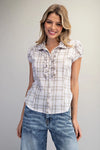 Easy Going Plaid Top