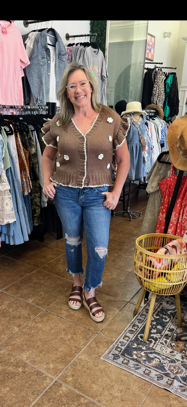 Blu Pepper Floral Knit Top