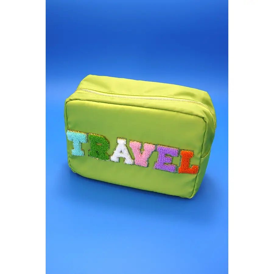 Classic Large Travel Cosmetic Makeup Pouch - Blush & Cactus