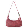 Heritage Vine Embossed Leather Bag For Women in Red with Shoulder Strap - Blush & Cactus