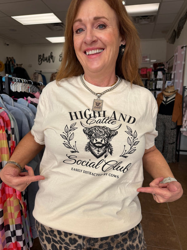 Highland Cow Social Club - Dallas Market Exclusive - Blush & Cactus