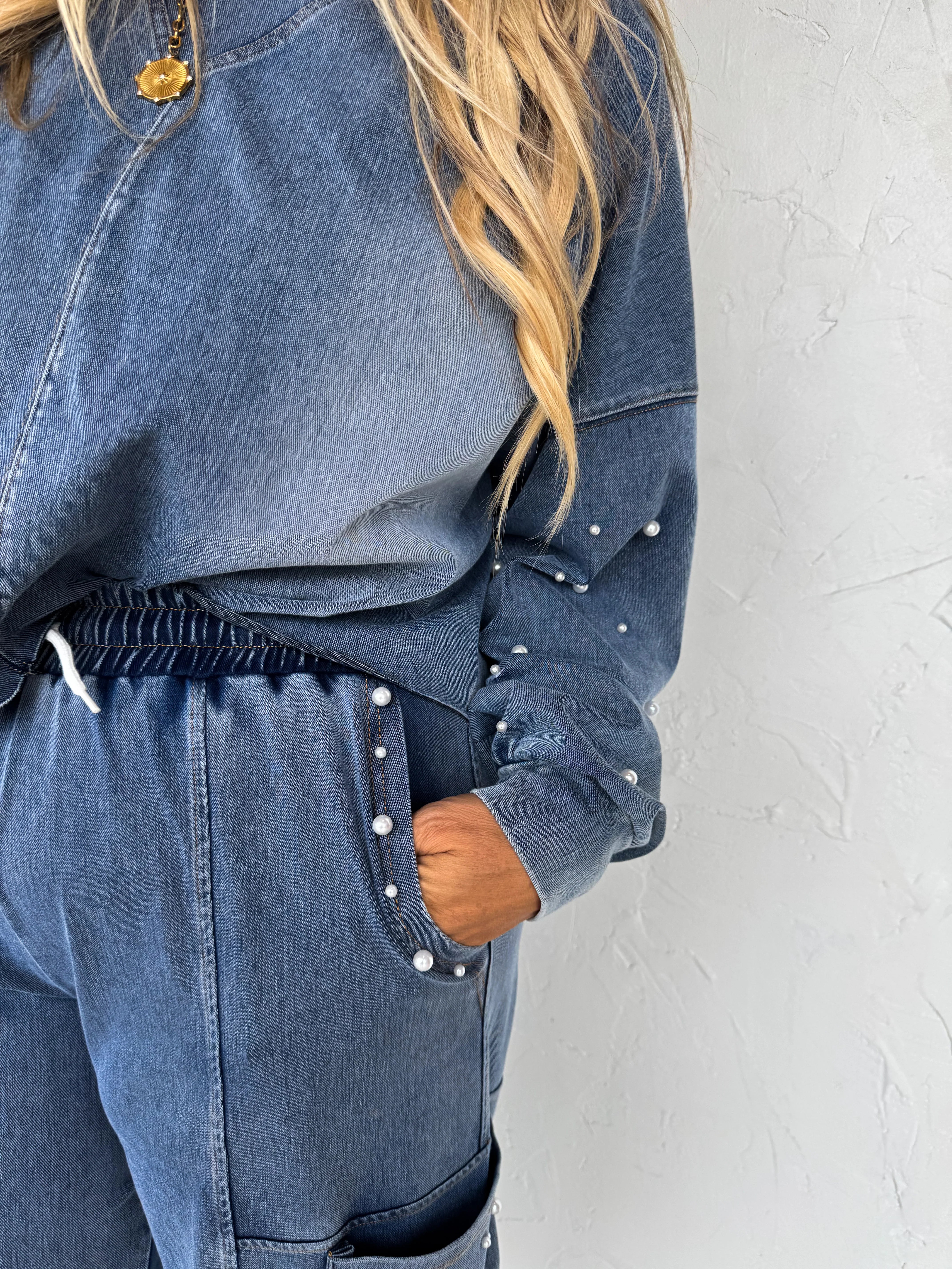 Denim Darlin Pearl Set