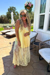 Summer Nights Satin Dress - Blush & Cactus