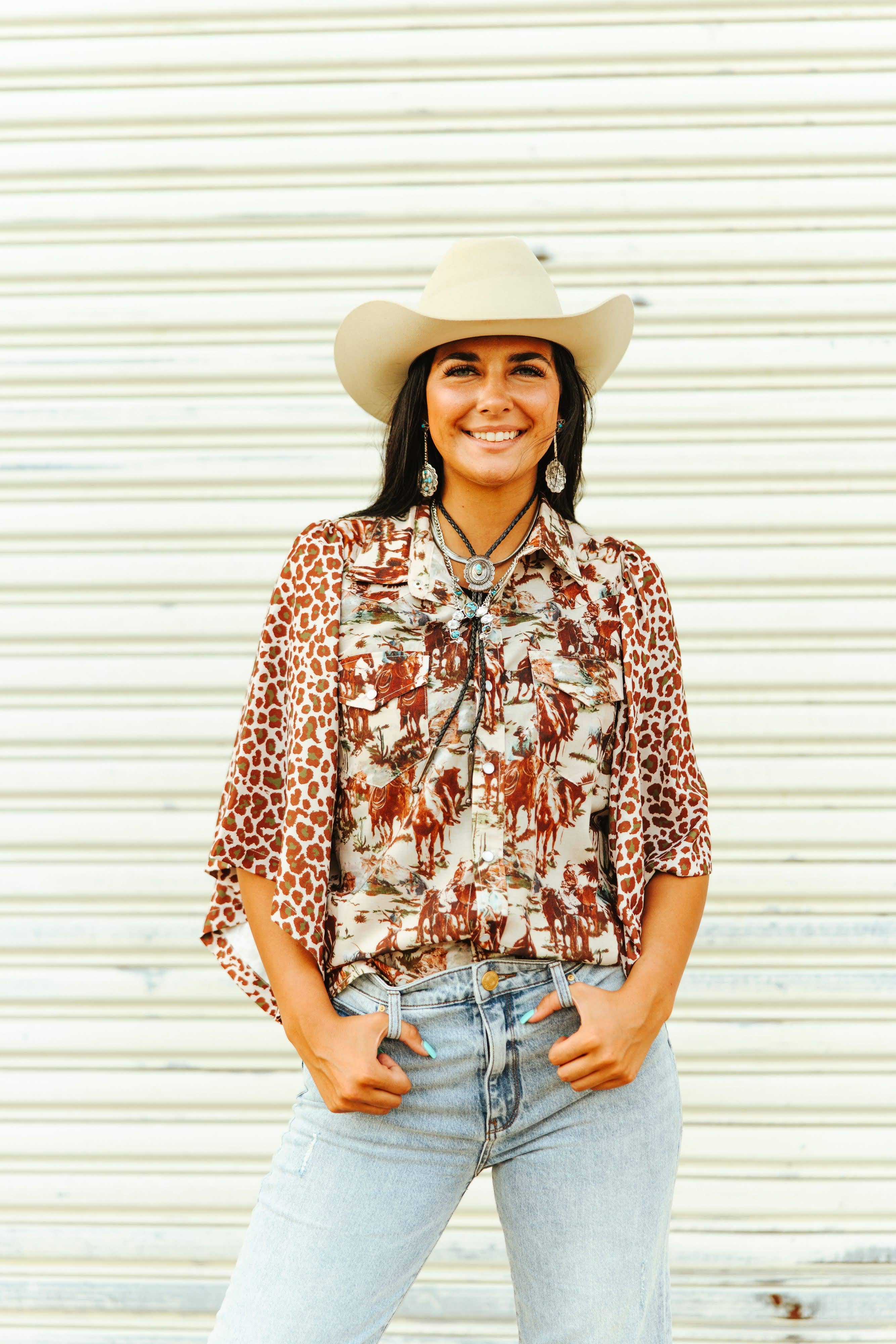 Cowboy Cheetah Top