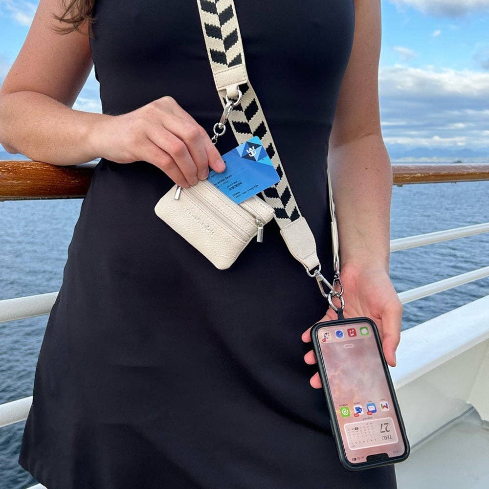 Clip & Go Strap w/Zippered Pouch - Blush & Cactus