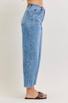Judy Blue Hw Barrel Jean W/ Front Darts & Back Yoke Detail - Blush & Cactus