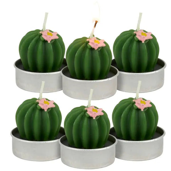 Cactus Tealight Candle Set - Blush & Cactus