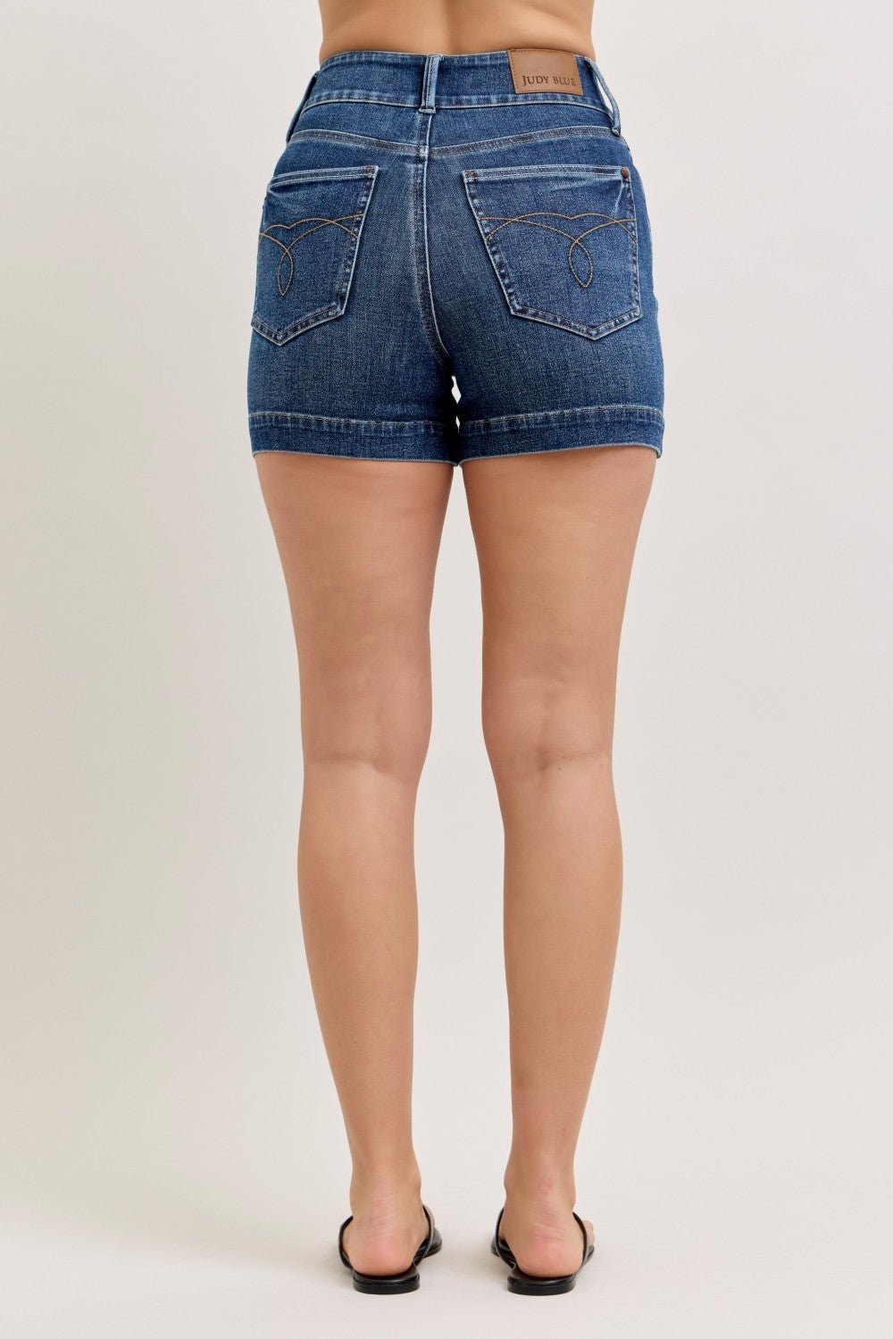Judy Blue Hw T.c. Slim Short - Blush & Cactus