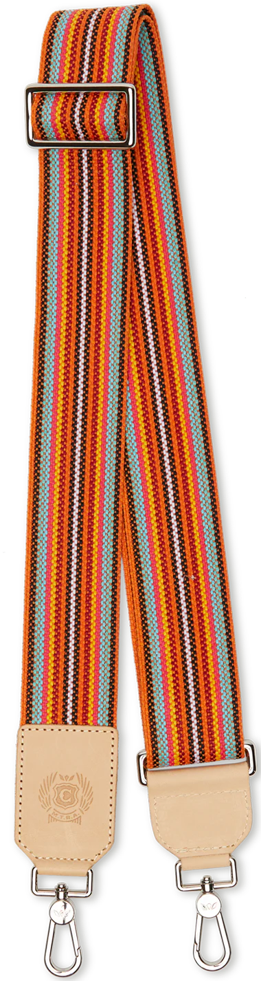 Consuela Orange Webbing Crossbody Strap - Blush & Cactus