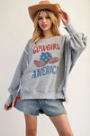 All American Cowgirl Sweatshirt - Blush & Cactus