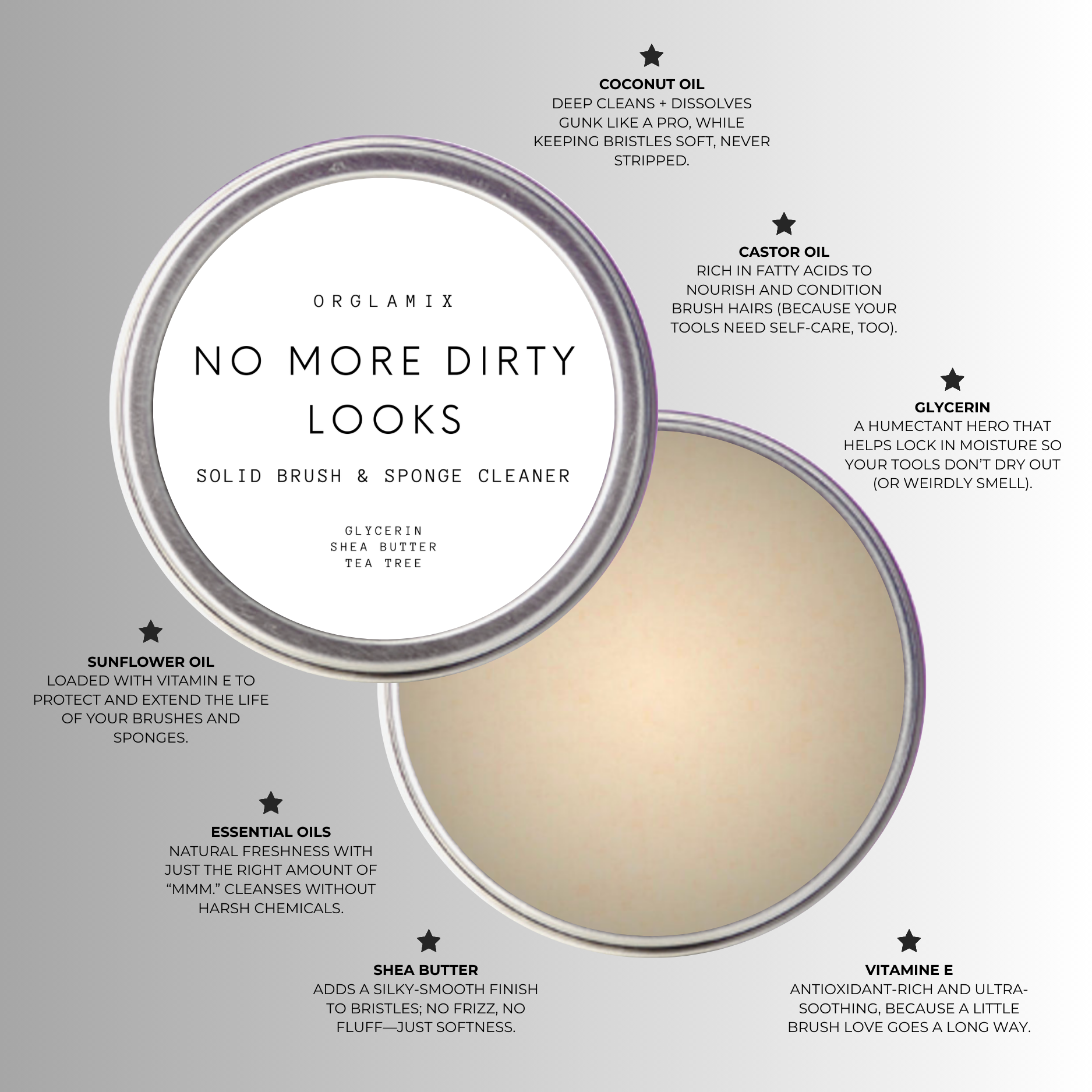 No More Dirty Looks Solid Brush + Sponge Cleaner