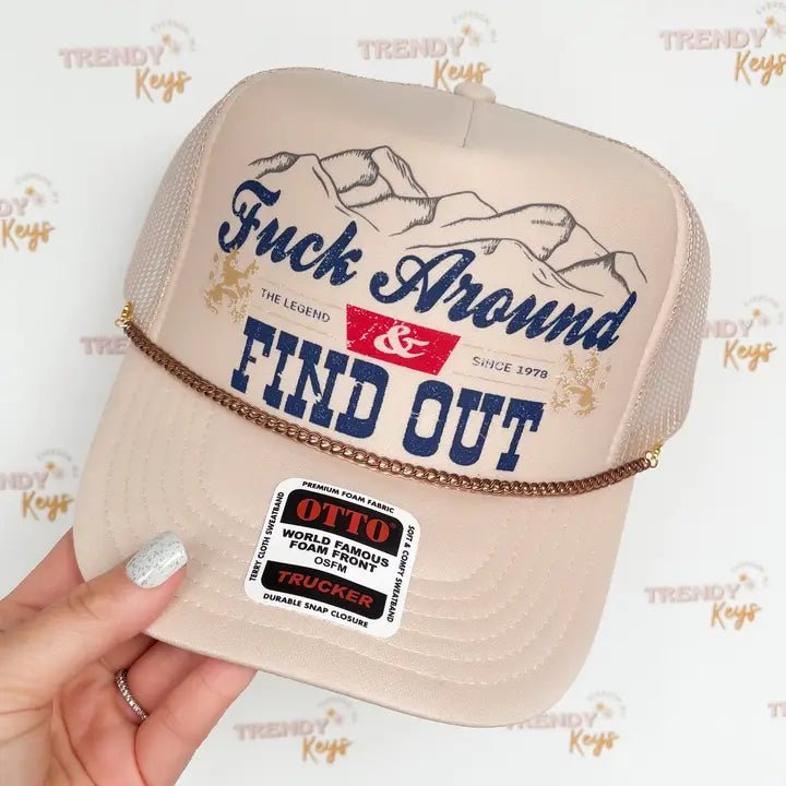 Fafo Graphic Trucker Hat - Blush & Cactus