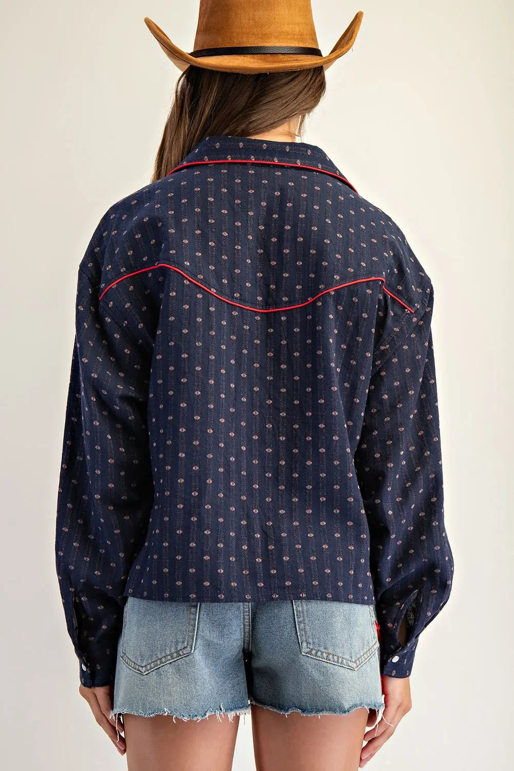 eesome Western Embroidered Button Down shirt