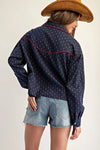 eesome Western Embroidered Button Down shirt