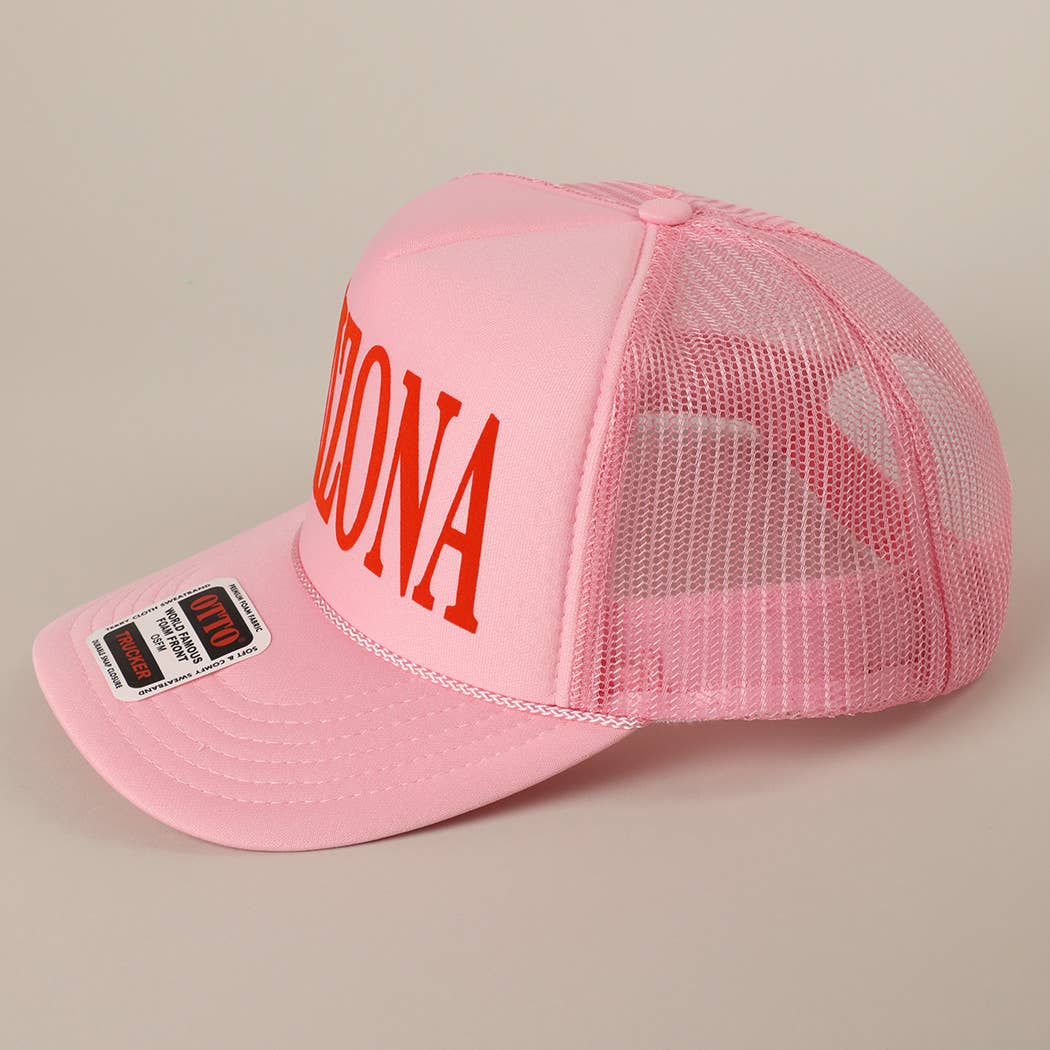 ARIZONA Text Printed Mesh Back Foam Trucker Hat