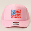 Floral USA Flag Foam Trucker Hat
