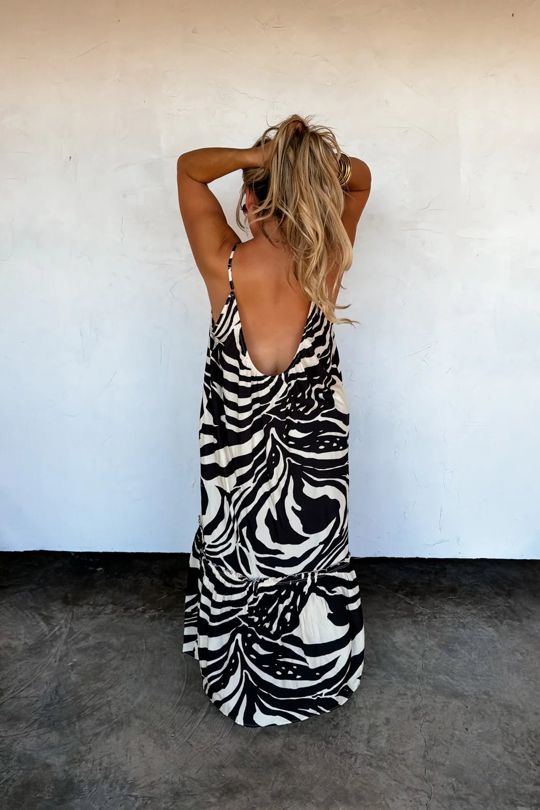 Safari Nights Dress - Blush & Cactus
