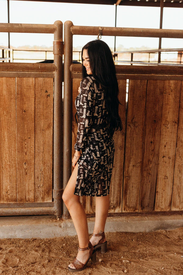 WE BE SCOOTIN' MESH Mesh Dress - Blush & Cactus