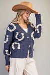 eesome Textured Horse Shoe Button Down Cardigan ✨ - Blush & Cactus