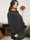 Polka Dot Perfection Top - Curvy Size - Blush & Cactus