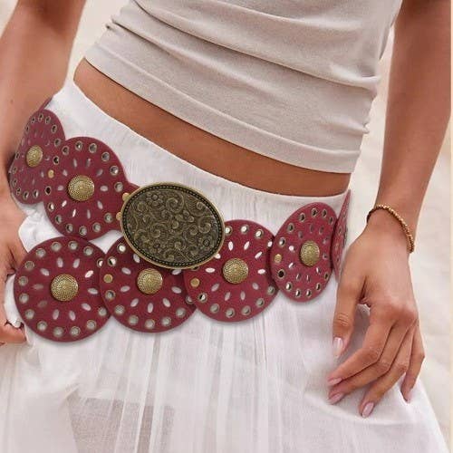 Western Studded Oval Disc