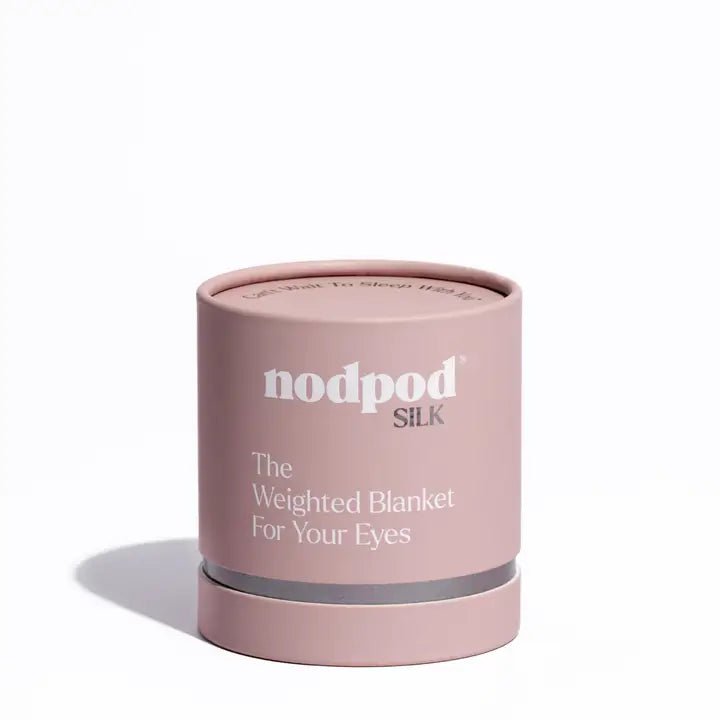 Nodpod Silk Weighted Sleep Mask - Petal - Eye Mask - Blush & Cactus