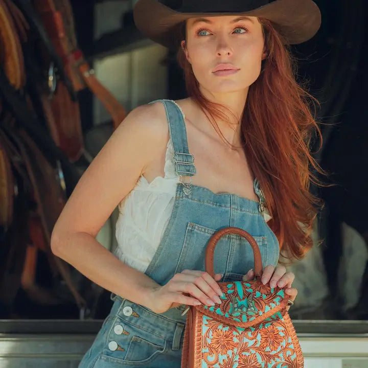 Loyal West Leon Mini Handle Purse - Whiskey & Water