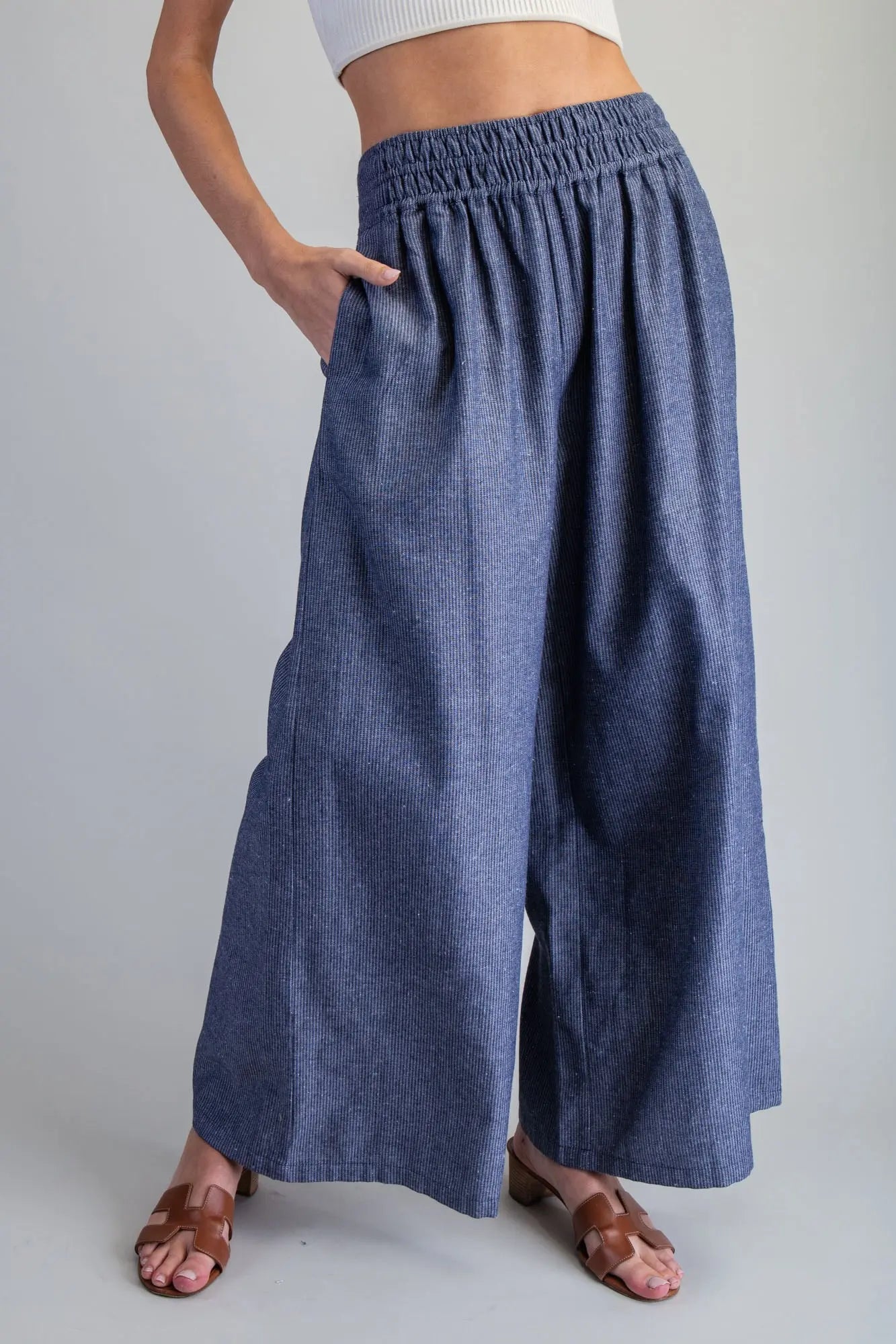 Easy Does it Wide Leg Pant - Blush & Cactus