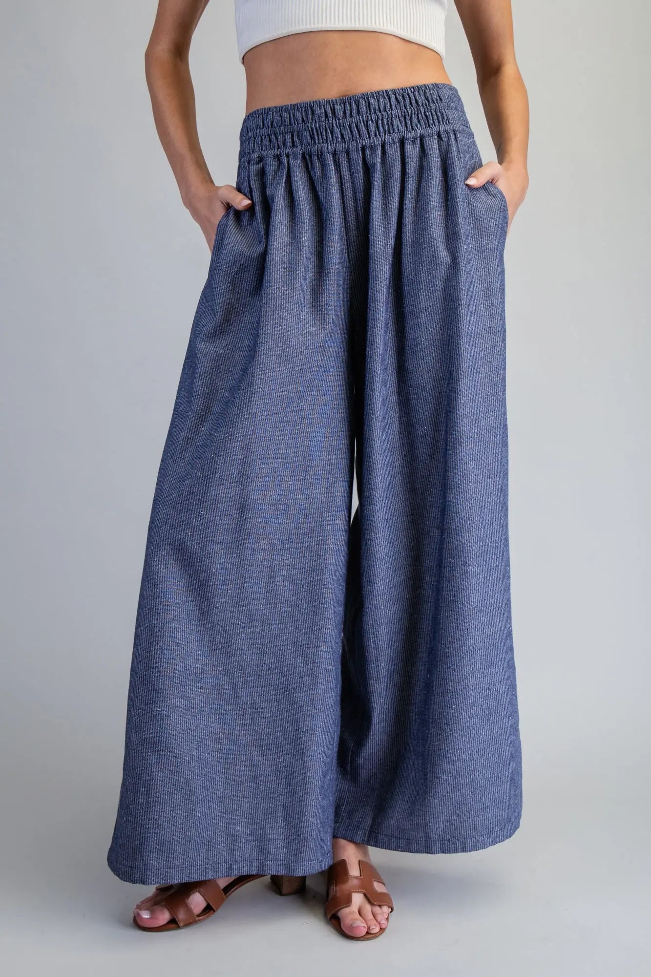 Easy Does it Wide Leg Pant - Blush & Cactus