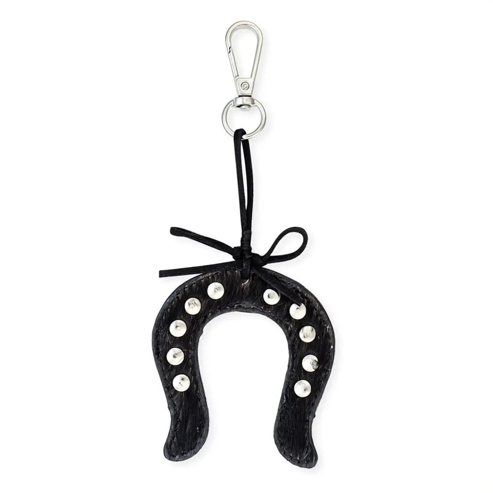 Lucky Horseshoe Bag Charm Black - Blush & Cactus