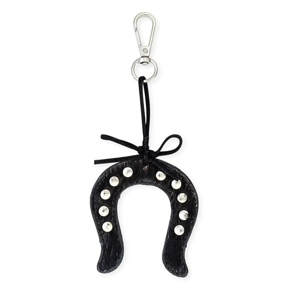 Lucky Horseshoe Bag Charm Black - Blush & Cactus