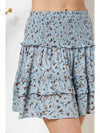 Smocked Ruffle Tiered Mini Skirt