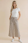 Plus Elastic Waist Polka Dot Pants - Blush & Cactus