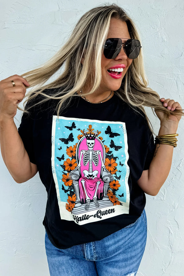 PINK BAG HALLOWEEN Hallo Queen Graphic Tee