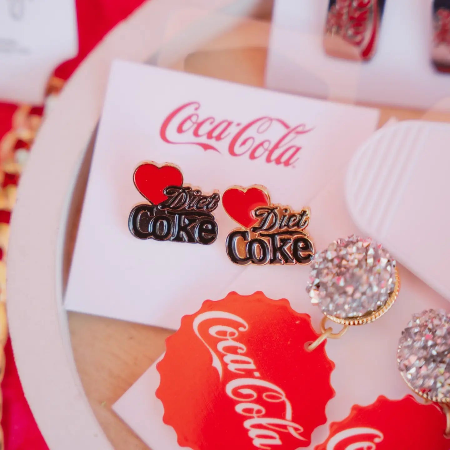 Coca-Cola® Love Diet Coke Stud Earrings