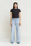 Mica Super High Wide Leg Raw Hem - Blush & Cactus