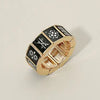 Geometric Mahjong Inspired Ring