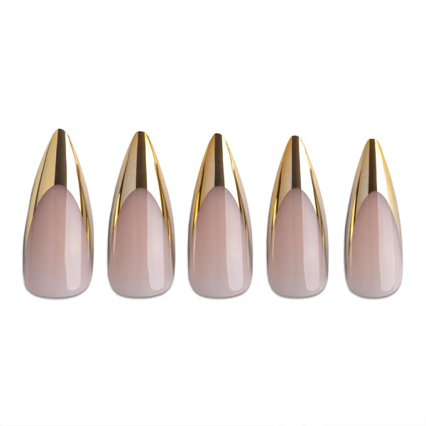 PaintLab Gold Chrome Stiletto - Blush & Cactus