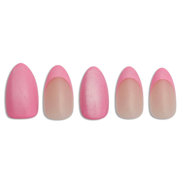 PaintLab Pink Sunset Glitter Press On Nails - Blush & Cactus