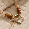 Layered Glass Bead Necklace | Trio of Charms