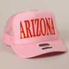 ARIZONA Text Printed Mesh Back Foam Trucker Hat