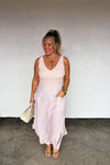 **PREORDER** Spring Luciana Stripe Dress - Blush & Cactus