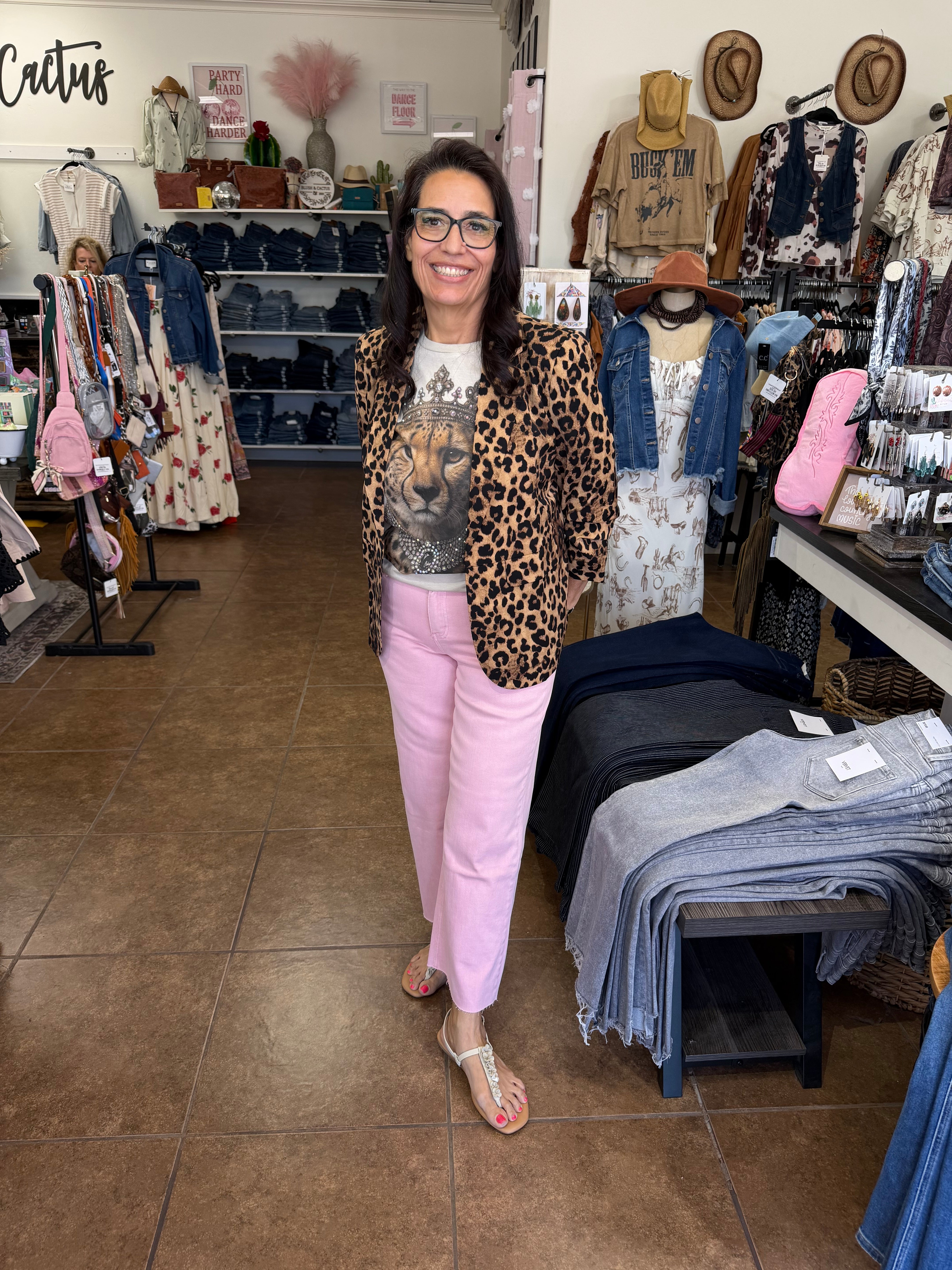 Pink Vervet Wide Leg Jeans