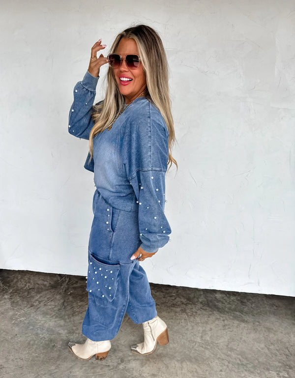 Denim Darlin Pearl Set