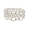 Set of Three Satin Ball and Chain Stretch Bracelets - 2 Colors