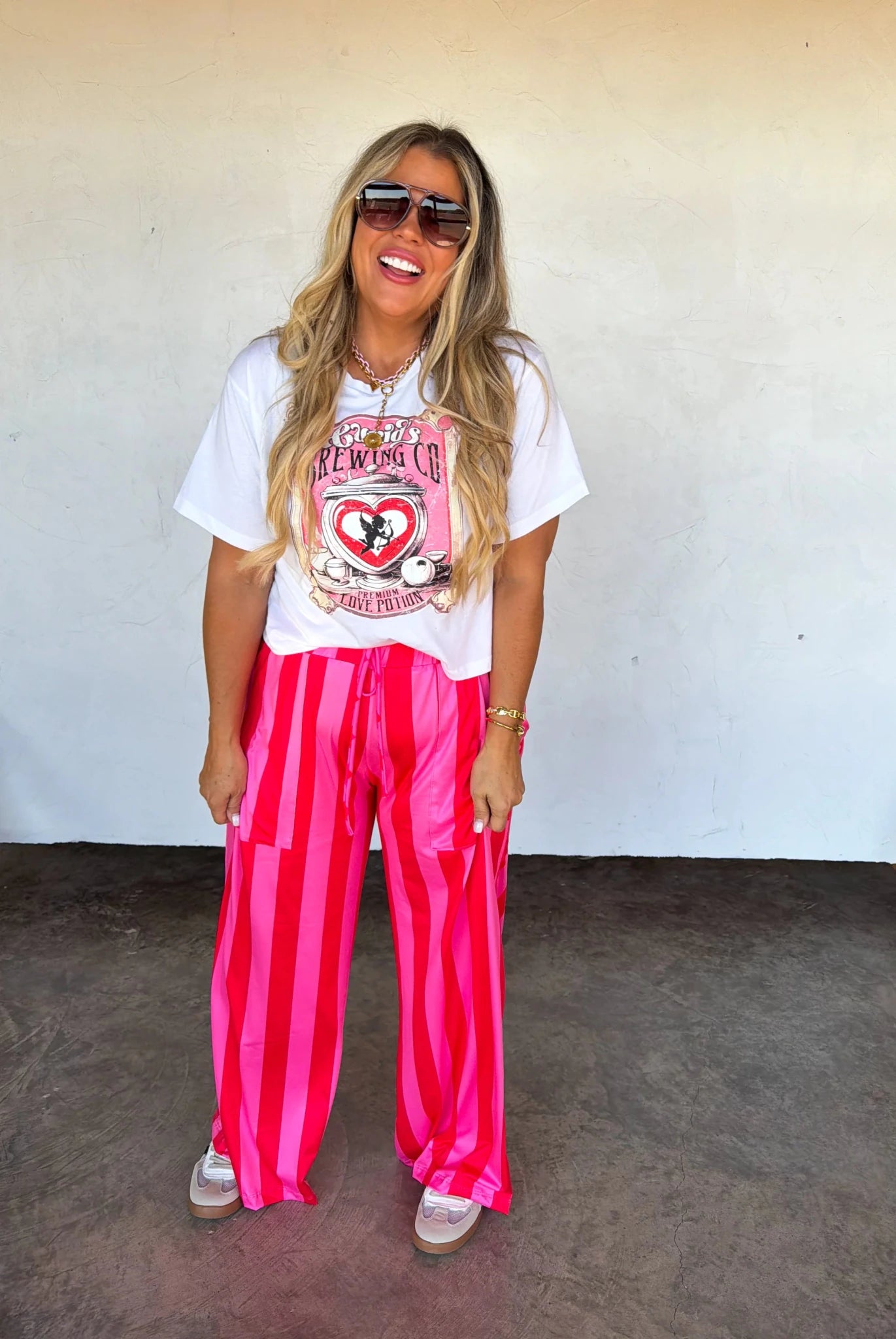 Cherry Pop Lounge Pants - Blush & Cactus